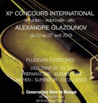 XI tarptautinis A. Glazunovo smuikininkų, altininkų ir violončelininkų konkursas Paryžiuje